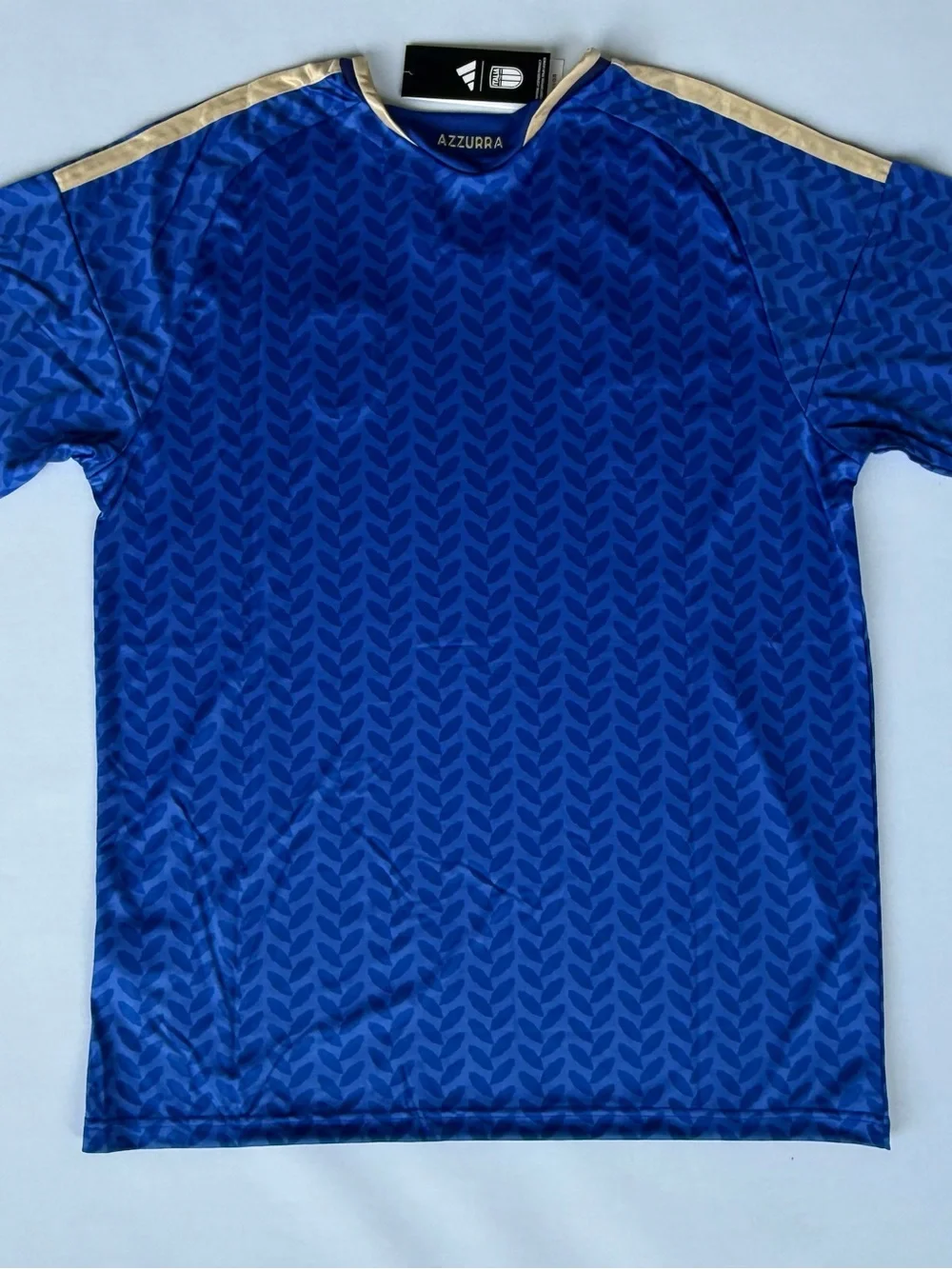 adidas Italia Blue Soccer Jersey with Gold Accents 2026 size L